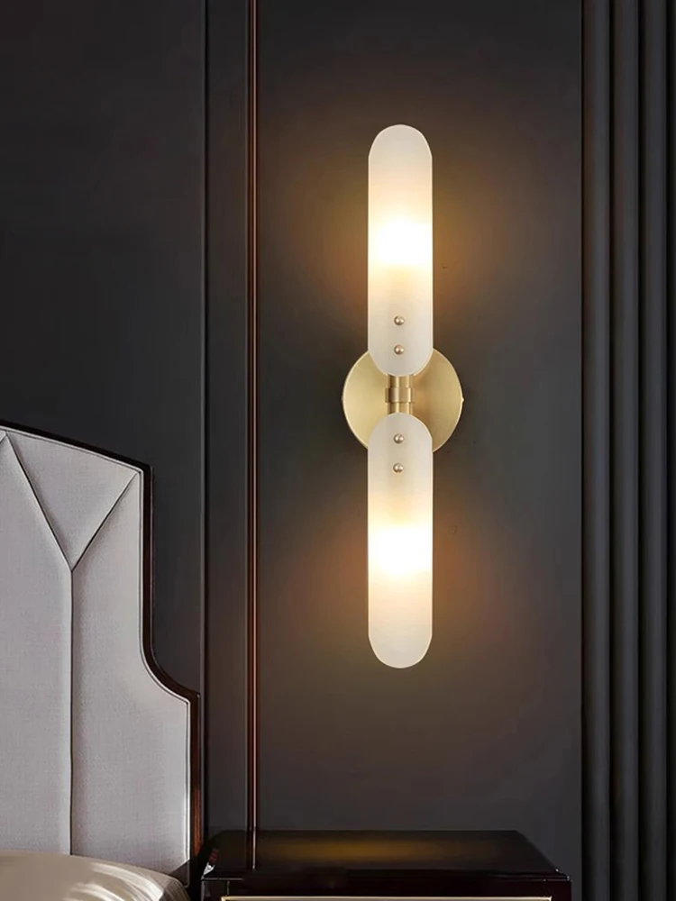 

Настенный светодиодный светильник 2026 Copper Glass Gold Black LED: настенный светильник, бра, прикроватная лампа для коридора, спальни, гостиной