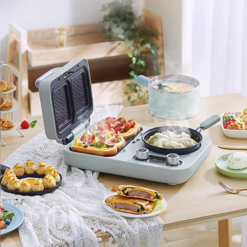 

4 in 1 Electric Steel Stain Breakfast Machine Multi Function Bread Maker Machine Electric Kitchen Multi-function Sandwich Makers