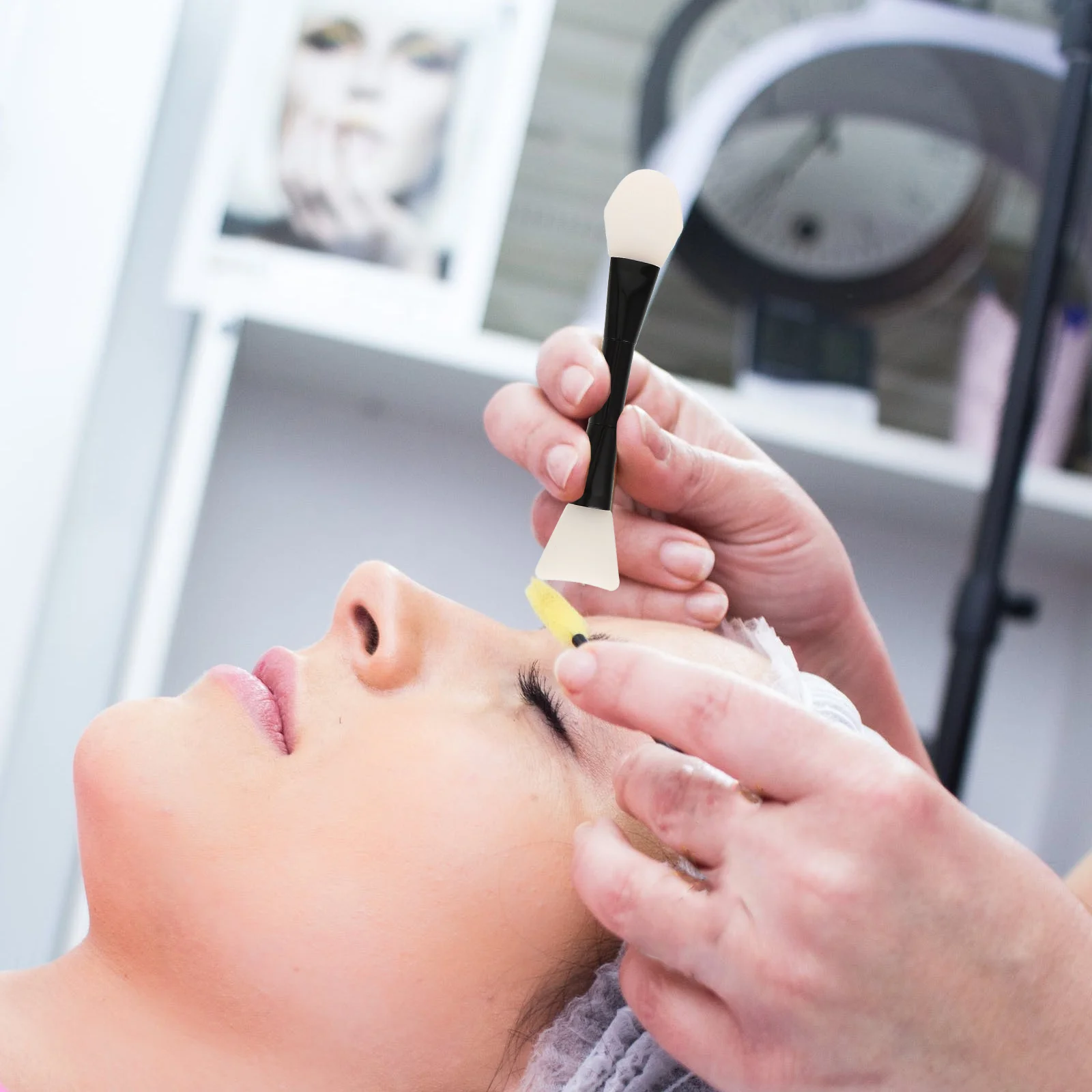 3 uds. De cepillos de silicona para máscara de doble punta, aplicadores de barro, herramientas faciales, seguro, duradero, cuidado de la piel, regalo profesional amigable