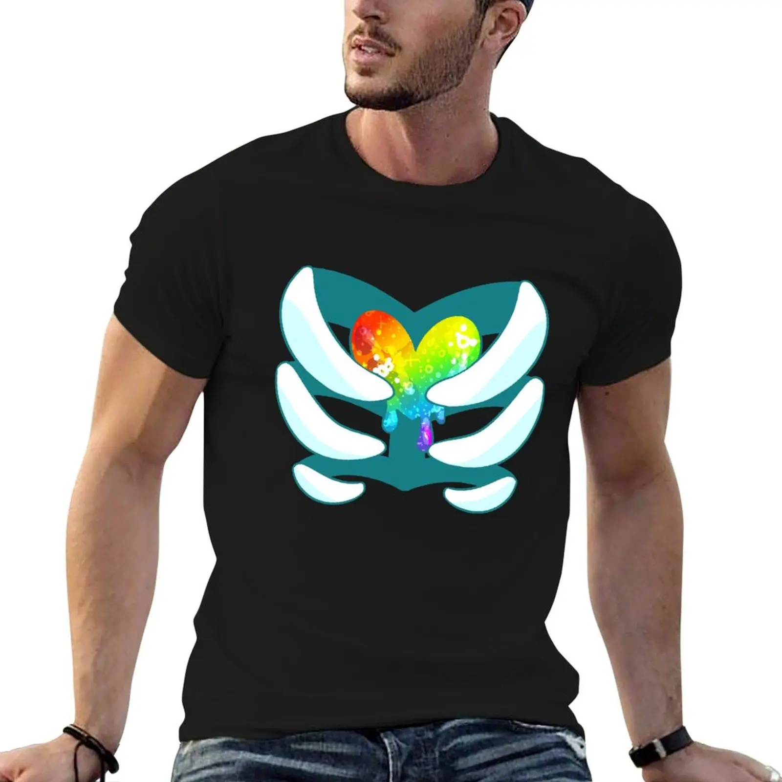 

Rainbow Heart T-Shirt anime t shirts for man man t shirt cotton man t shirts cotton T-Shirt