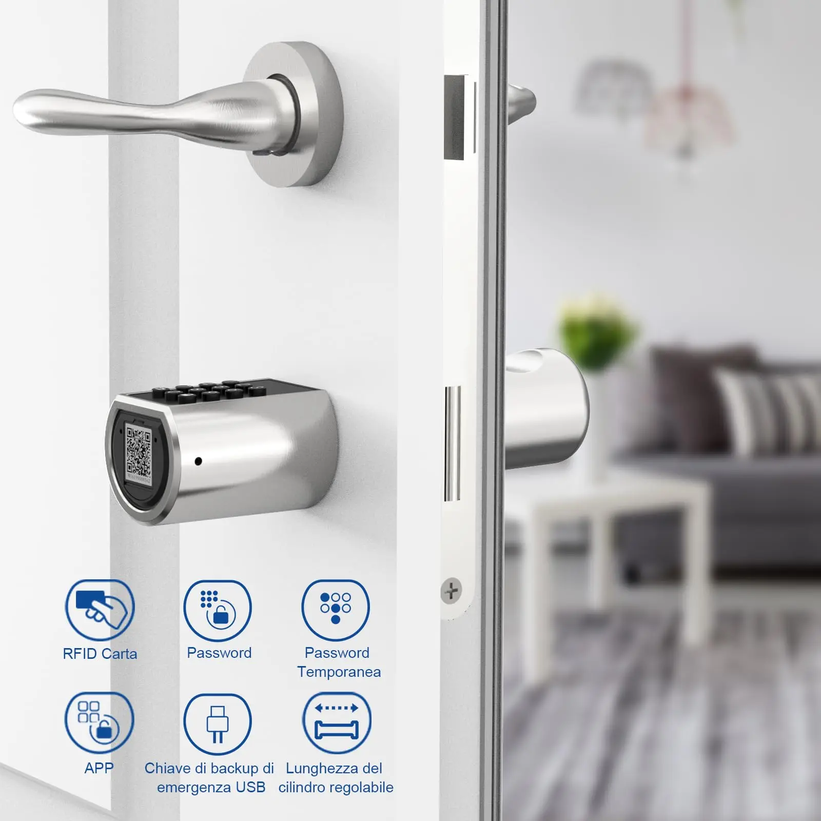 قفل أمان ذكي من WELOCK لأتمتة المنزل وبطاقة RFID ولوحة المفاتيح الرقمية Intelligente Serrure لأقفال أثاث الباب الأمامي #2