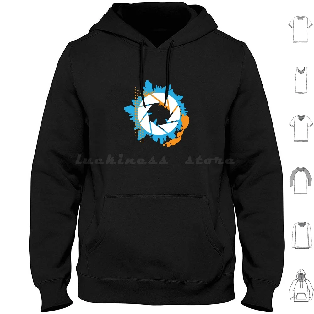 Portal Abstract Aperture Logo 10 , Hot Trend , Amazing Idea Hoodies Long Sleeve Portal Abstract Aperture Logo 10 Hot