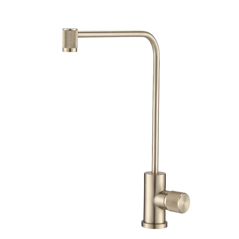 Gun Grey Copper Kitchen Sink Faucet, Rotação 360 °, Único purificador de água fria, Torneira direta, Preto, Filtros da torneira