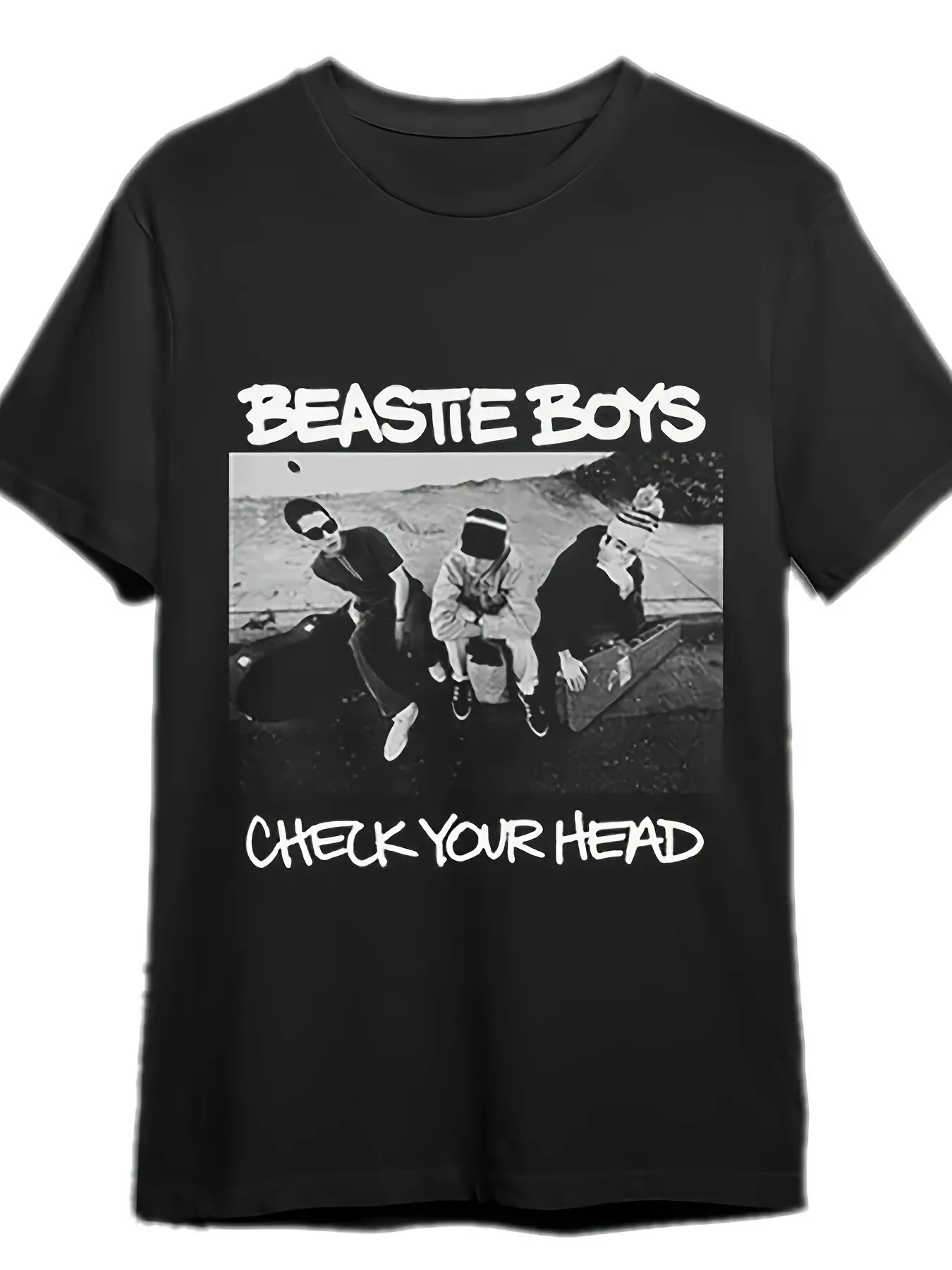 

Новинка 2025 года, хлопковая футболка с графическим принтом Beastie Boys Check Your Head, дышащая футболка с круглым вырезом для мужчин и женщин, повседневные футболки с короткими рукавами