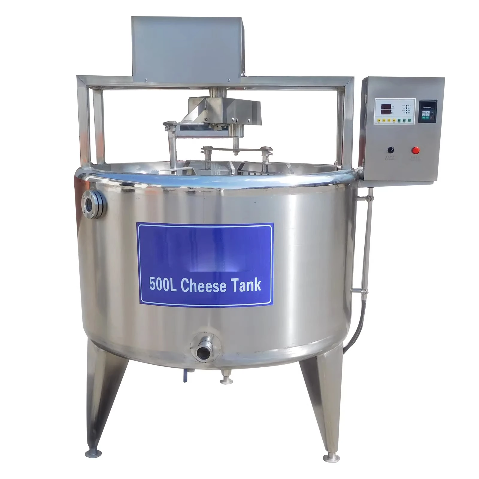

Small Mobile 500 1000 Liter Stainless Steel Vertical Milk Cooling Storage Tank Automatic Motor Bearing for Bulk Goat Farming