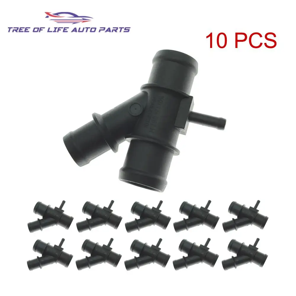 

1/2/5/10 Engine Radiator Coolant Hose Connector 1K0121087H For VW Eos Passat Golf Jetta 2006-2008 Audi A3 TT 1K0 121 087 H