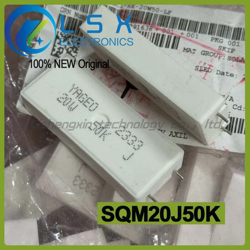 

5-10pcs 20W50KJ 20W 50K 5% high-power ceramic cement resistor SQM20J50K New and Original