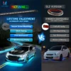 MICTUNING N8 자동차 언더글로우 라이트 스트립, RGBW LED, 무선 앱 및 원격 듀얼 컨트롤, 자동 RGB 분위기 장식 램프 3