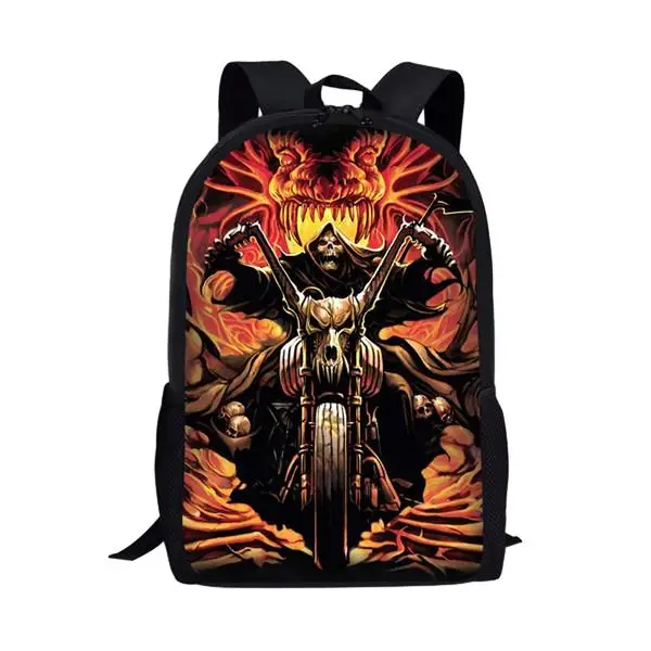 Cool Skull Print Men Backpack Kids Boys Girls Backpacks Child School Bags for Teenage Daily Bagpack Book Bag Back Packs Bookbag