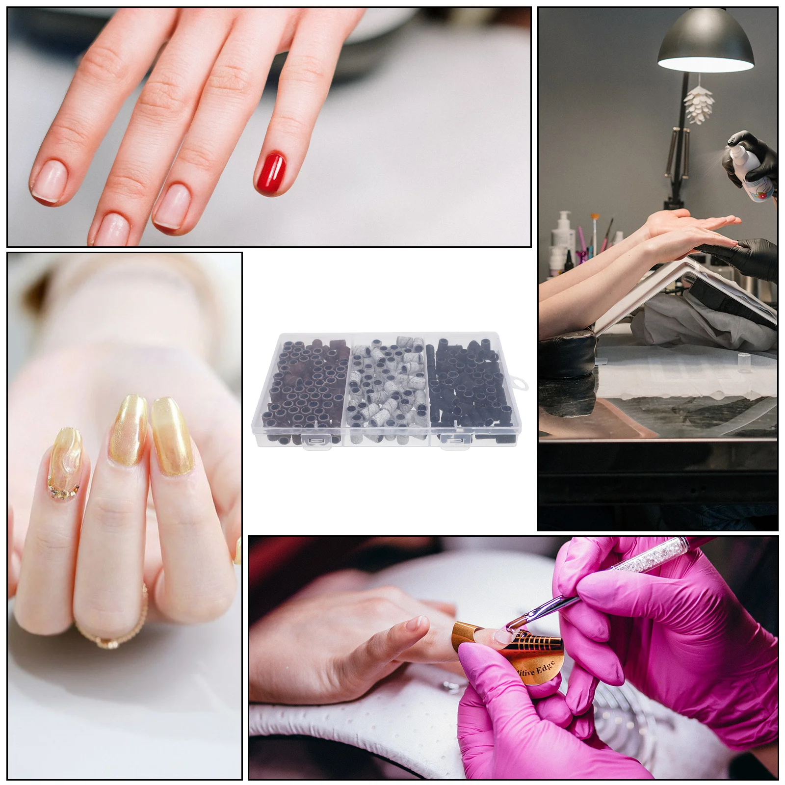 210Pcs High-Strength Sanding Bands for Nail Drill Polishing Smoothing Surface Sanding Bands Nail Sander