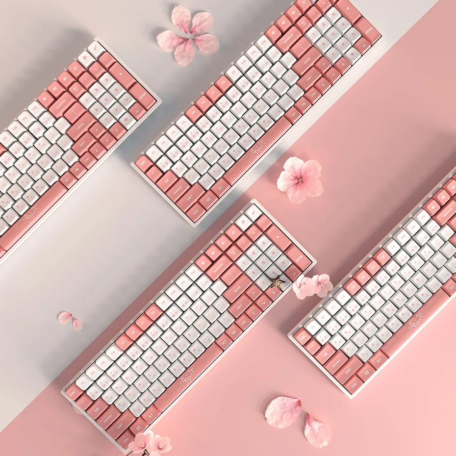 [Sakura] Theme PBT sublimation mechanical keyboard keycaps  Japanese two-character game keyboard caps keycaps