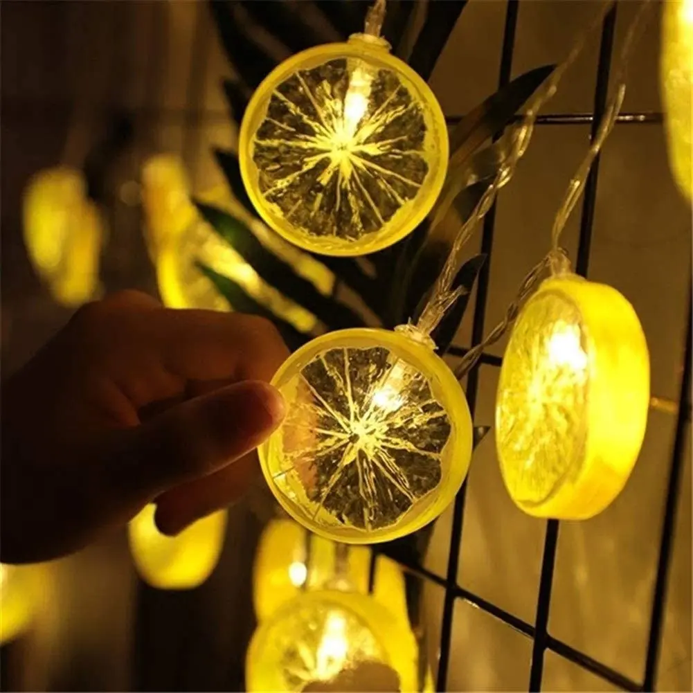 Decorações de natal para casa led lemon string luz 3m 20leds bateria operado guirlanda interior decoração do casamento luz da noite