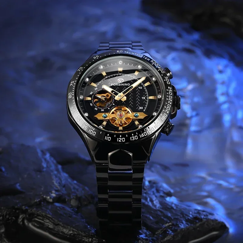 4130 Fully Automatic Mechanical Movement WatchNew Men's Watches Skeleton Design Top Brand Luxury Waterproof Automatic Mechanical