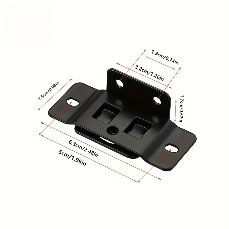 For Furniture/Shelf/Cabinet/Table L-Type Metal Brackets ，90° Angle Joint，Black，2-in-1 plug-in clip with fixed corner code buckle