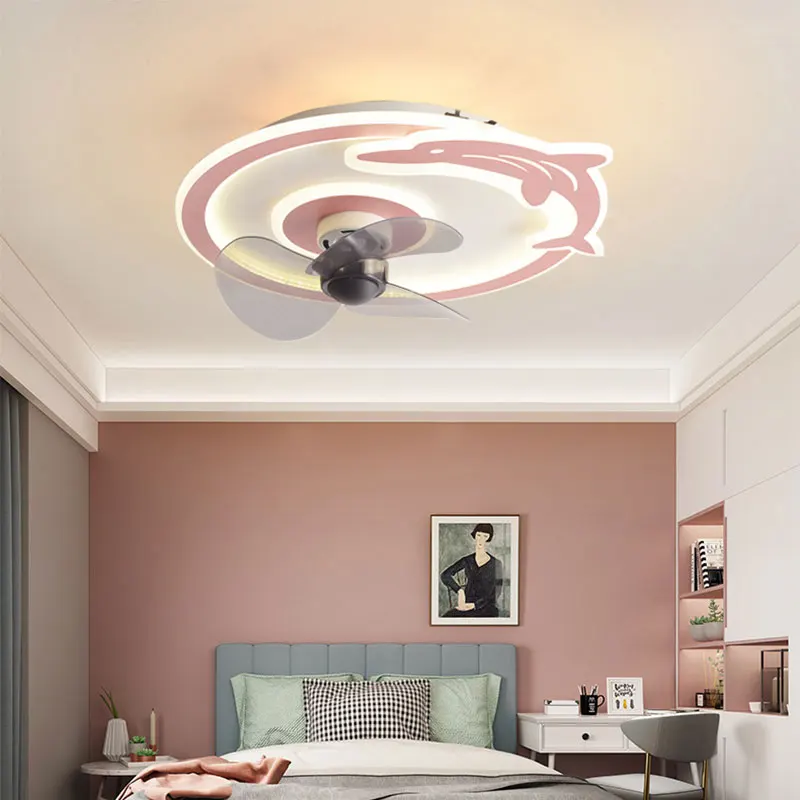 

Modern Ceiling Fan Lamp LED APP Remote Control Lighting Intelligent Ceiling Fan Remote Control Lamp Children Bedroom Restaurant