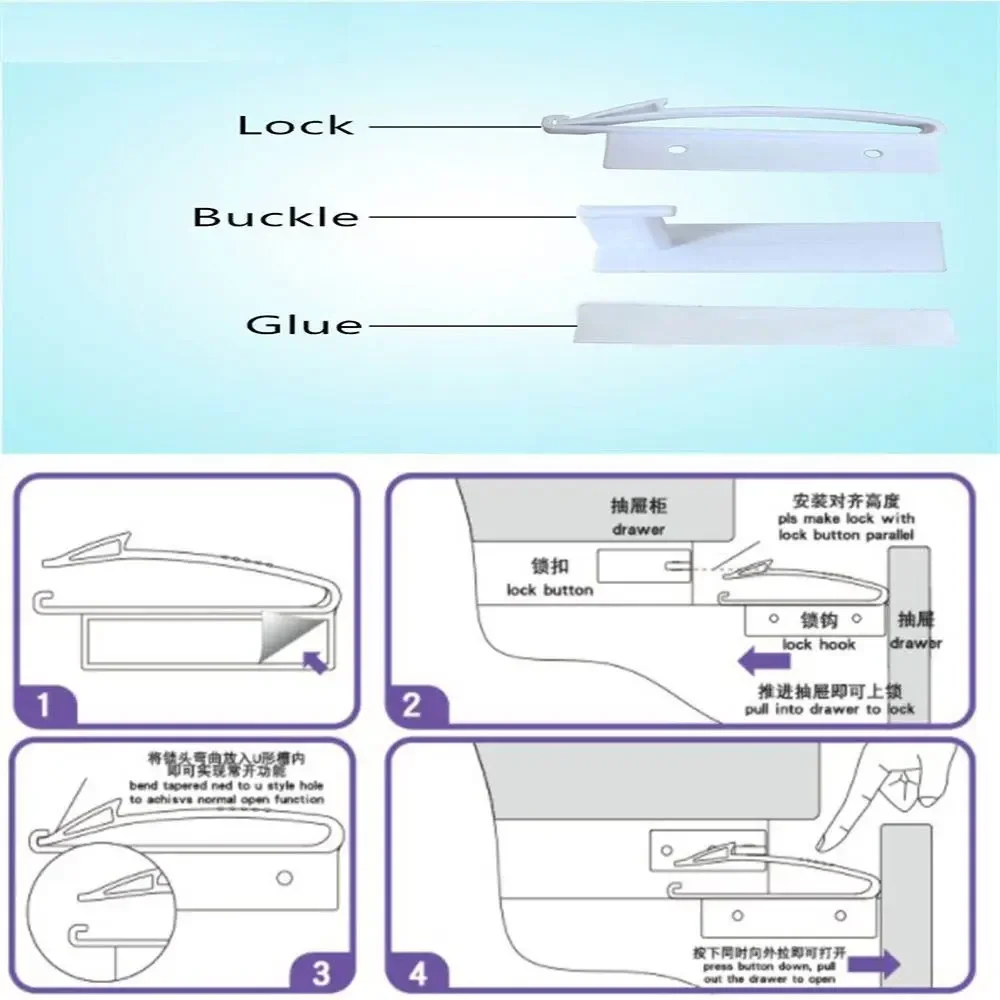 Invisible Protection Safety Child Door Locks Lock Baby Cabinet Lock