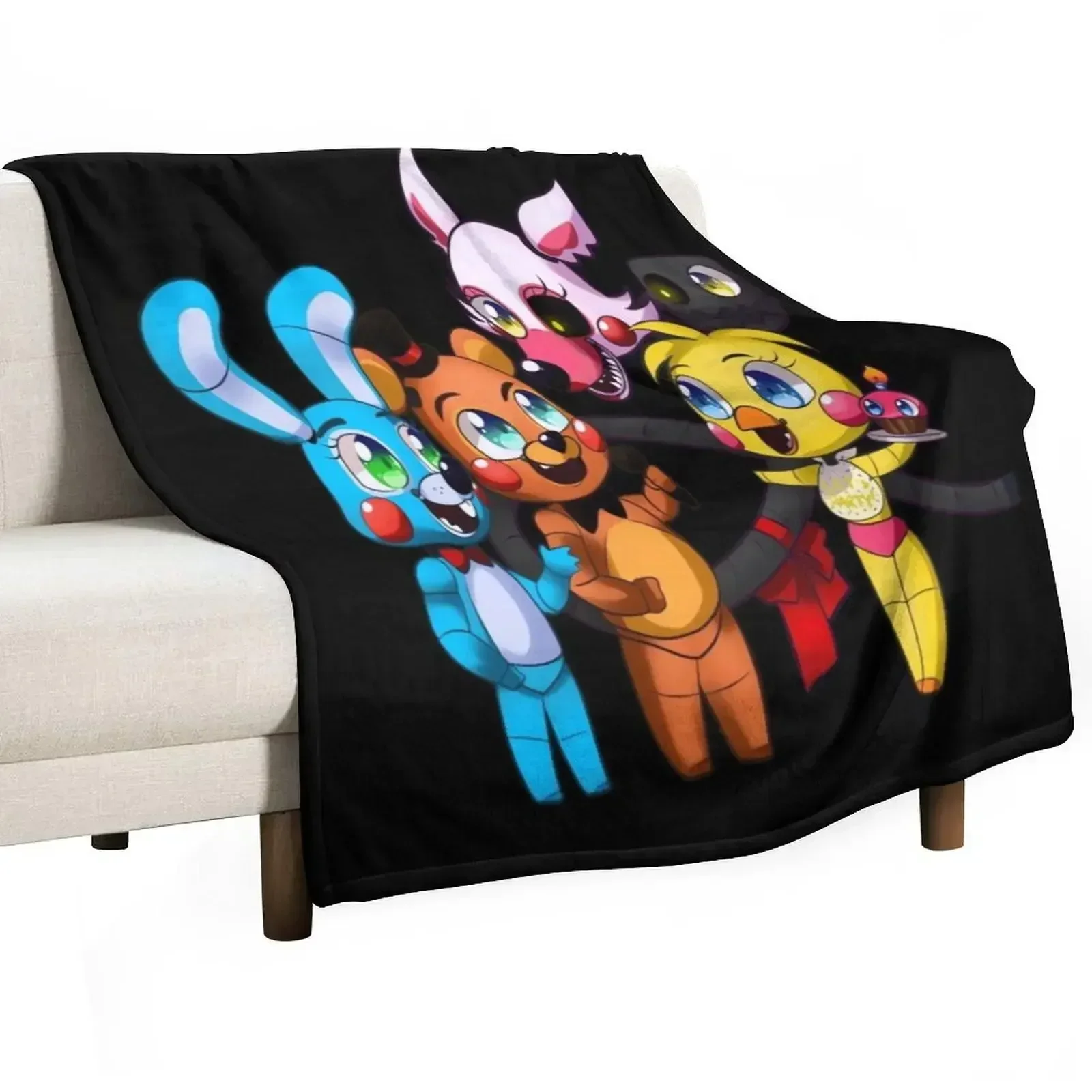 

Chibi Five Night's at Freddy's Throw Blanket Extra Large Throw for babies Plaid bed plaid Blankets