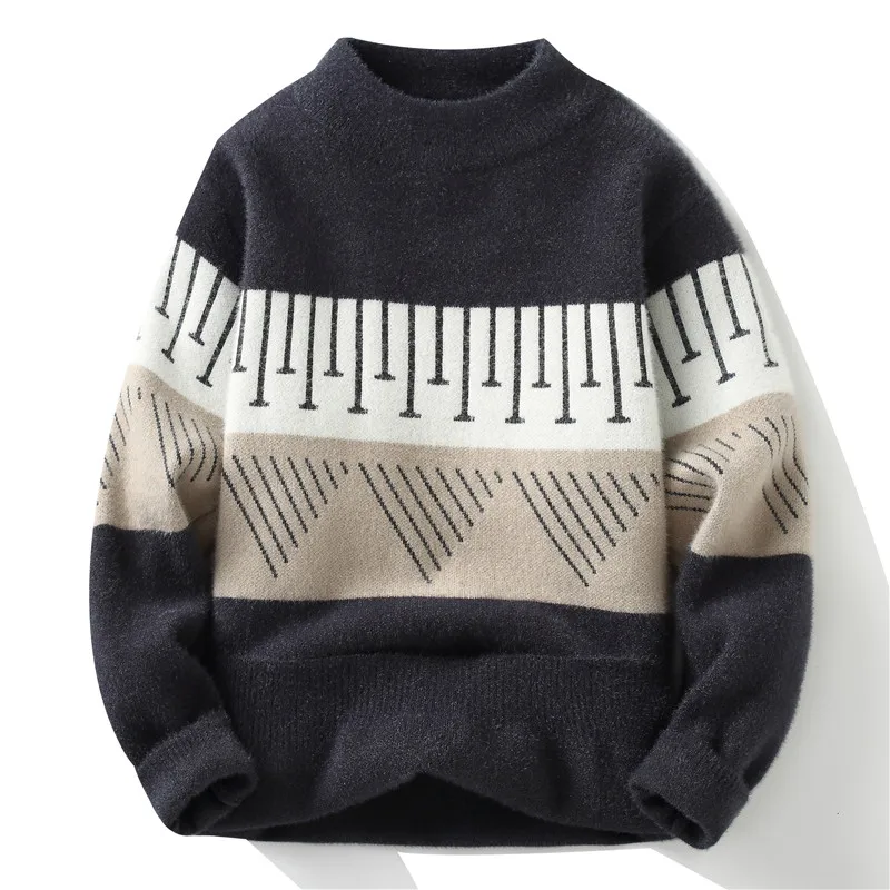 Sweater For Men Men's Clothing Streetwear Male Pullovers Spring Fashion Autumn Men's Sweat-shirt Knit Casual Hombre Warm Solid