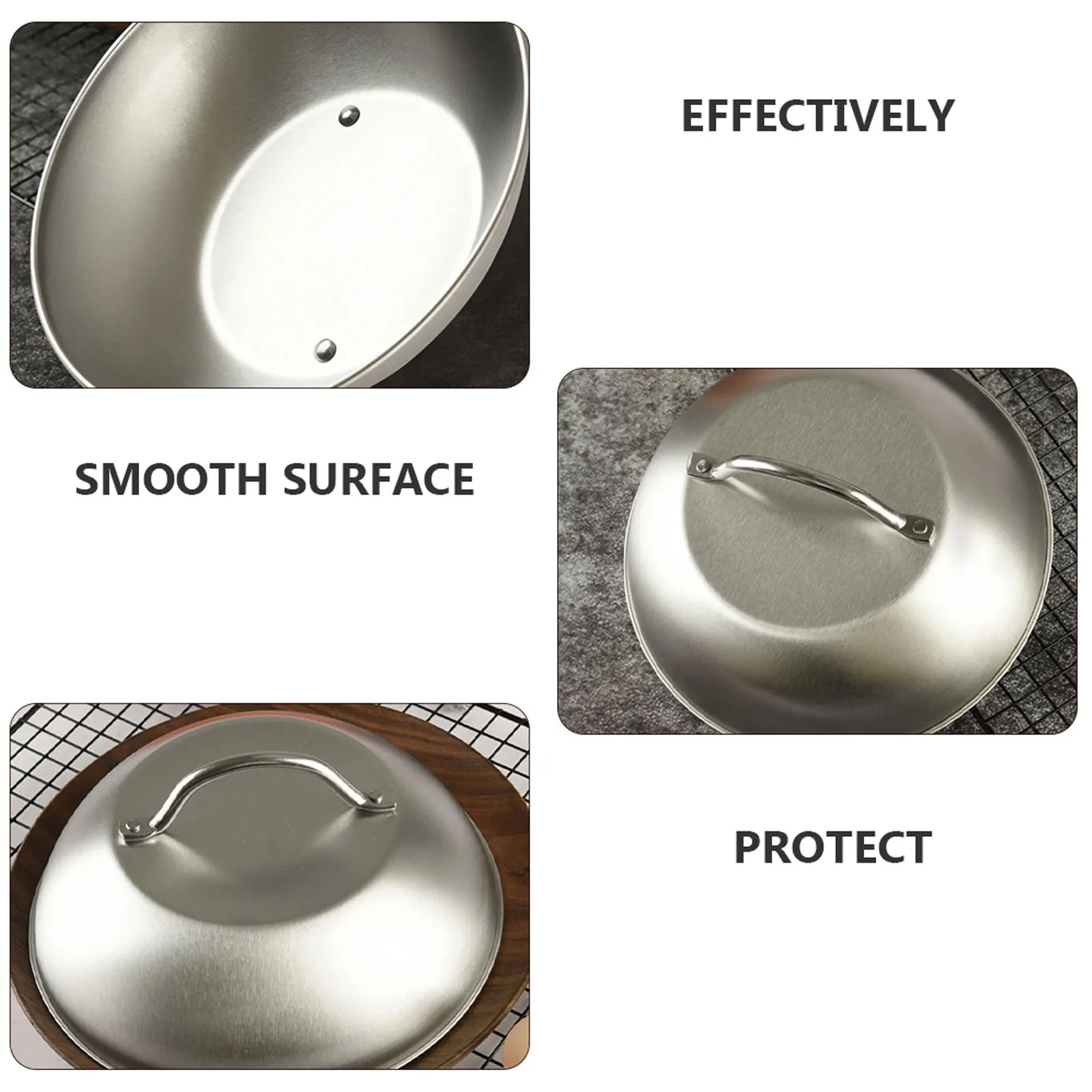 

Stainless Steel 9-Inch Pot Cover Heat Resistant Anti-Scald Food Cover Home Kitchen Cooking Tool Pot Lid