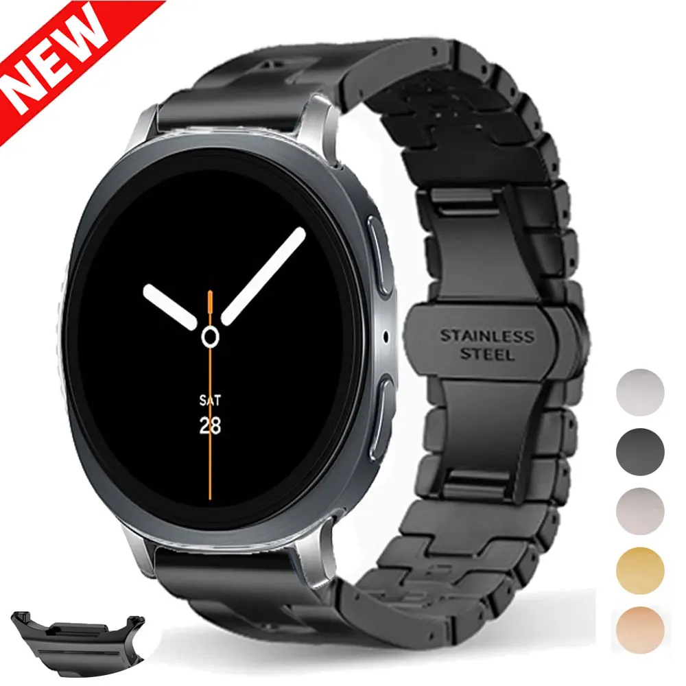 

Металлический деловой ремешок для Samsung Watch 8 Classic 46 мм Watch Ultra 47 мм ремешок из нержавеющей стали для Samsung Galaxy Watch 8 40 44 мм