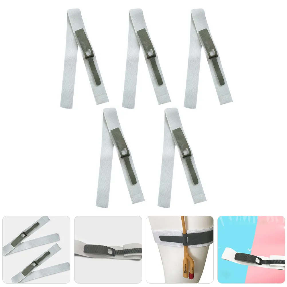 

Набор из 5 регулируемых универсальных фиксирующих ремней для катетера на ногу, фиксирующая повязка для мочевого катетера, держатель для пациентов