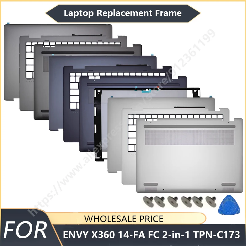 

Новинка для ноутбука HP ENVY X360 14-FA 14-FC 2-в-1 TPN-C173, задняя крышка ЖК-дисплея, передняя панель, упор для рук, нижняя часть корпуса, рамки для ноутбука