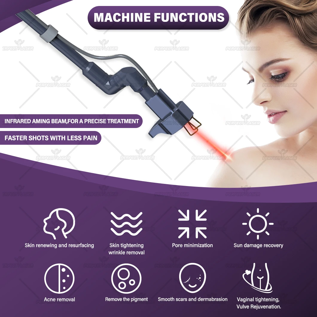 PerfectLaser Co2 Fractional Laser Machine 3 IN 1 Versatile Skin Resurfacing Rejuvenation Acne Scar Removal Vaginal Tightening