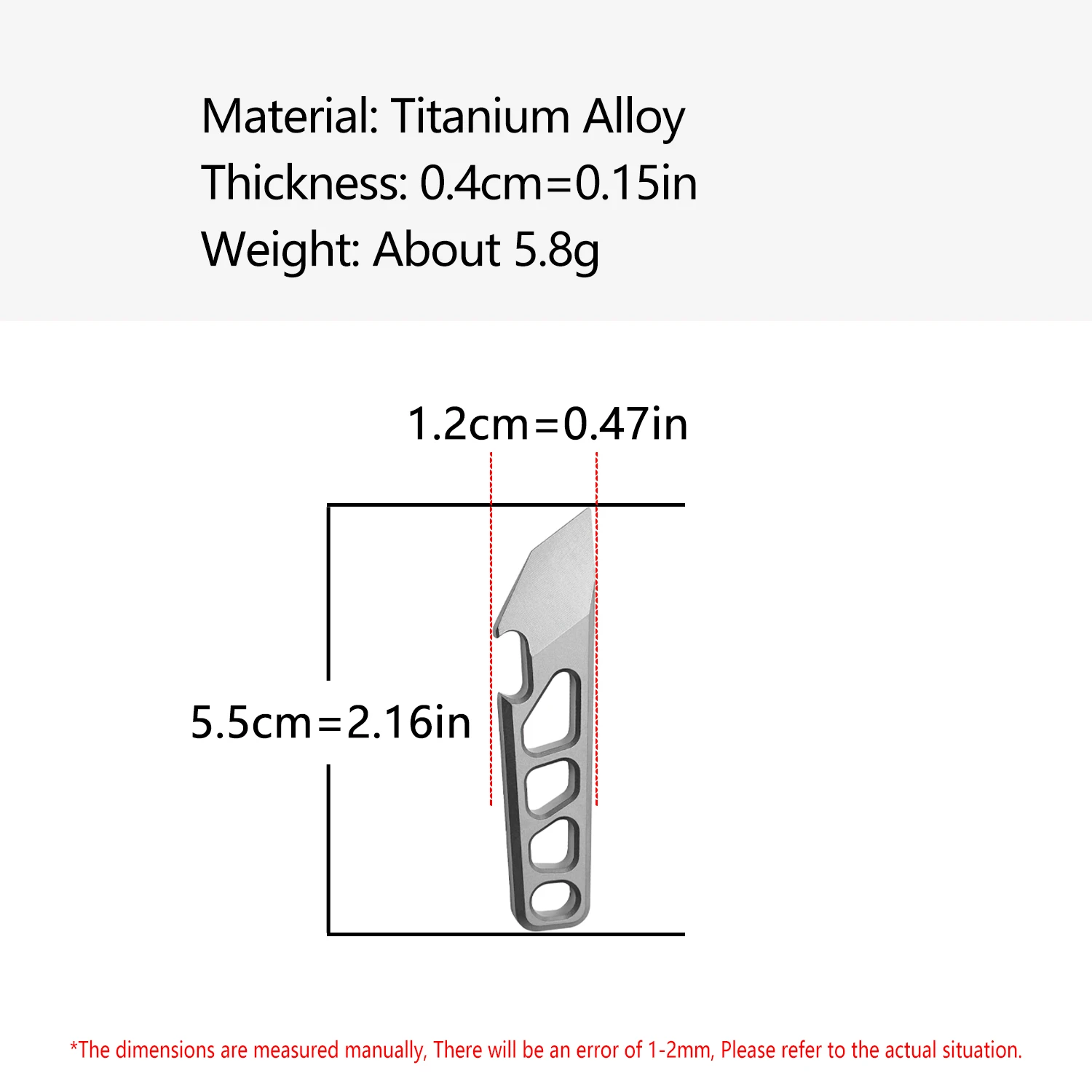 TGZUO Mini Pry Bars 4in1 Titanium Alloy Crowbars Multifunctional Tool Keychain Pendant Portable Pocket Tool Bottle Opener