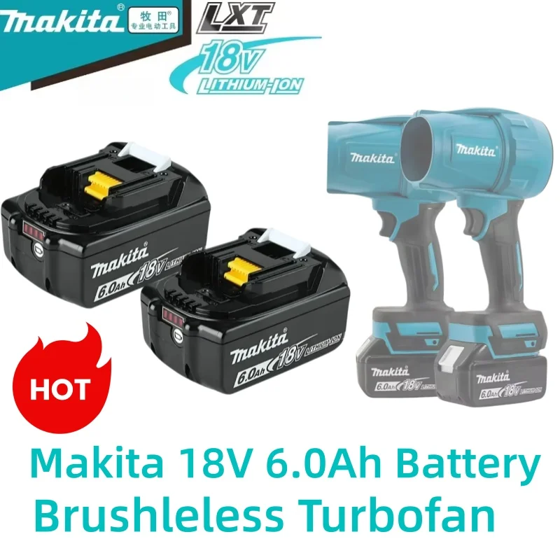 

Makita 30000RPM Violent Blower Turbo Jet Fan 18V Electric Air Duster Wind Speed Turbo Rechargeable with Light Car Cleanin Tool