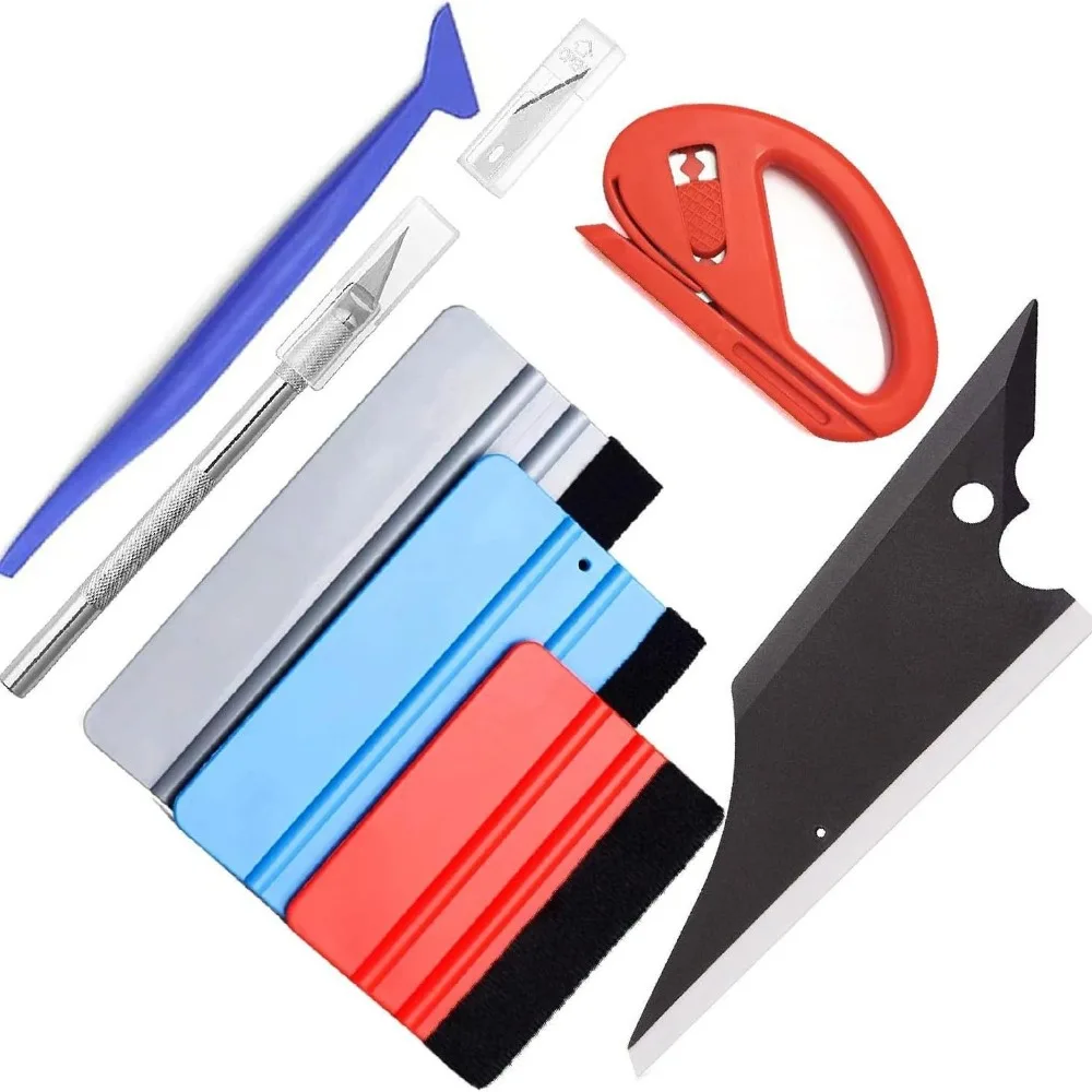 

TOFAR Car Film Wrap Tool Kit Vinyl Spatula Squeegee Cutter for Vehicle Window Tint Auto Accessories Wrapping Tools Mirco Scraper