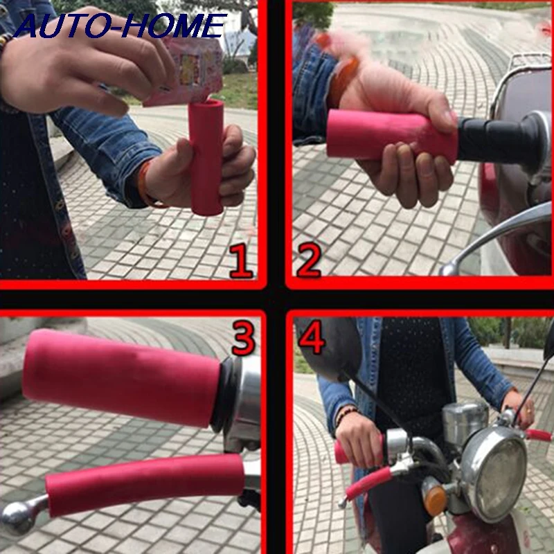 2Pc/1pair Bike Racing Bicycle Motorcycle Handle Bar Foam Sponge Grip Cover Non-slip superlight comfortable Bike Accessories