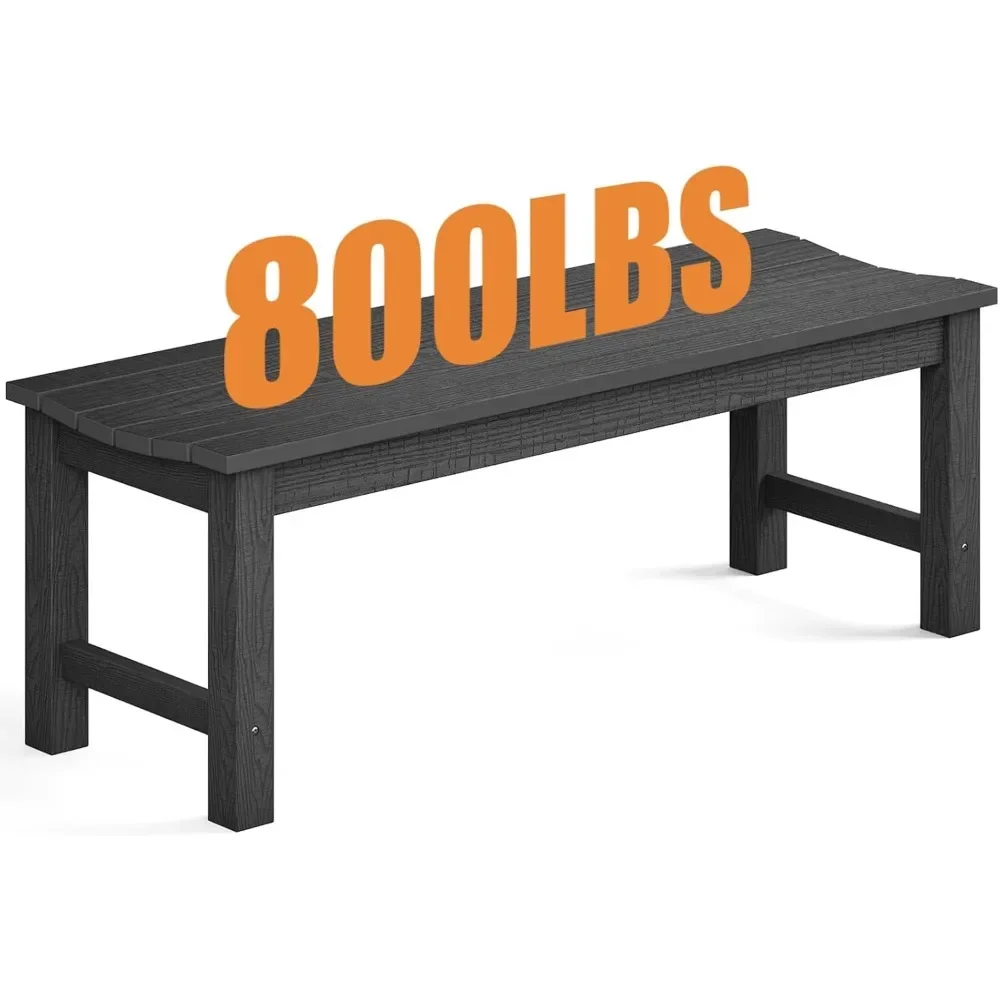 

Outdoor Bench, 2-Person Patio Backless Bench Holds up to 800lbs, Weatherproof Garden Bench That Never Rot and Fade