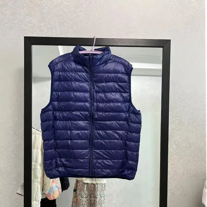 

Модный женский пуховик с воротником-стойкой, повседневная куртка-пуховик без рукавов, женский ультра легкий компактный жилет, пуховик для женщин