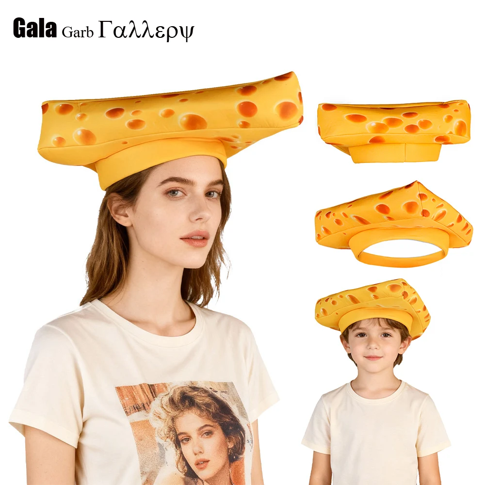Sombrero de tarta de queso para Cosplay, decoración divertida para fiesta de carnaval, comida deliciosa, gorro de juego de rol, accesorios de tiro