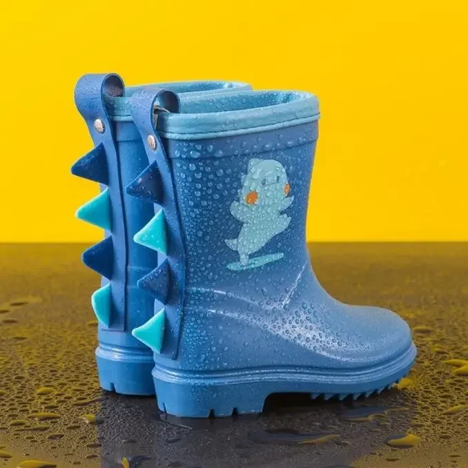 Children Rain Boots for Boys Cute Animals Water Shoes for Baby Girl Yellow Rain Boots Drop Shipping Rain Boots Kids