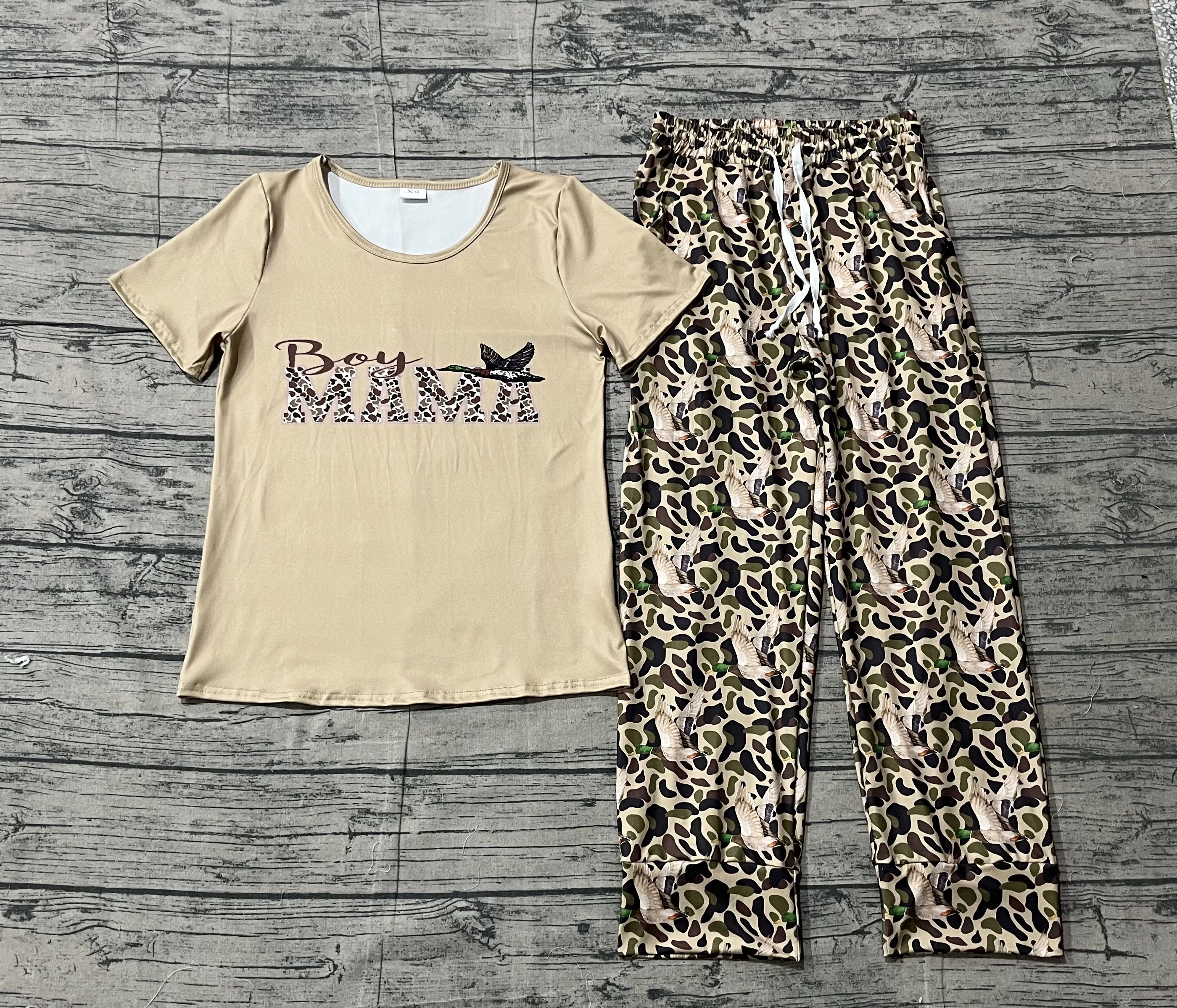 z1219-07 GSPO2231 pre-sale Wholesale Summer Boutique kids clothes girl duck short sleeve pants sets baby adult clothes sets