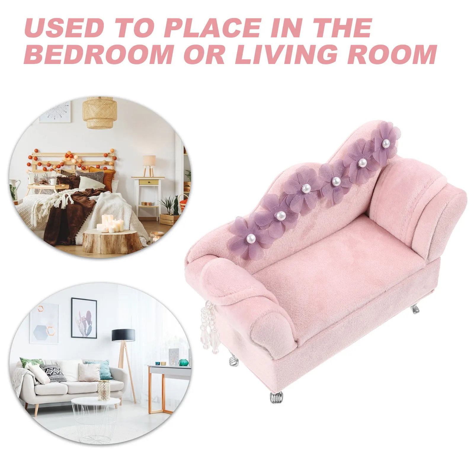 Elegant Jewelry Box Creative Trinket Storage Organizer Fabric Case Desktop Display Small Accessories Holder Home Decor