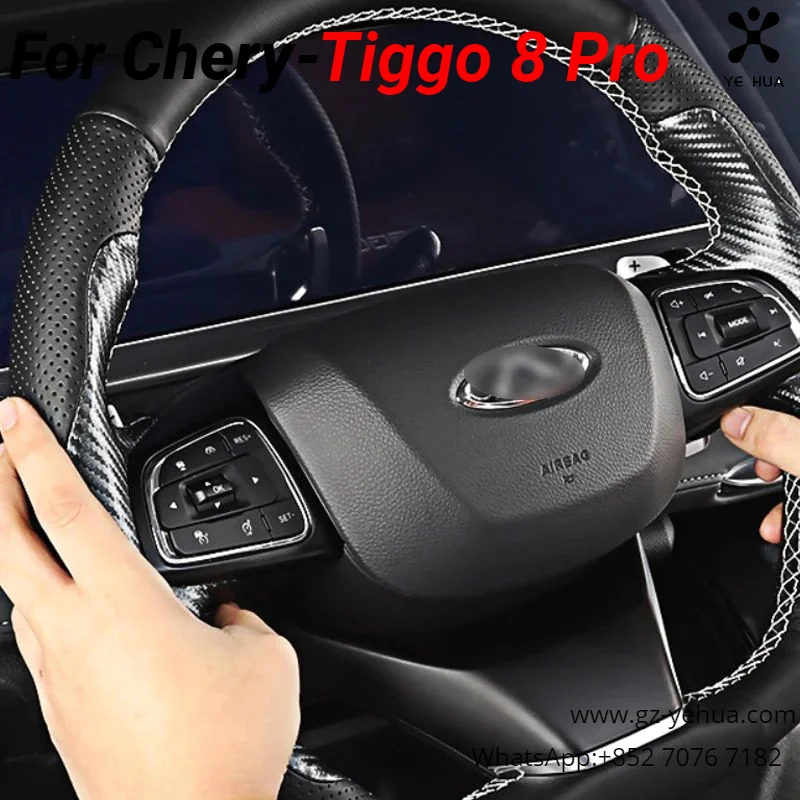 For Chery Tiggo7 Tiggo 8 Pro 2021 2022 2023 Car Accessories Interior Parts Braiding Cover for Steering Wheel Covers Automobiles