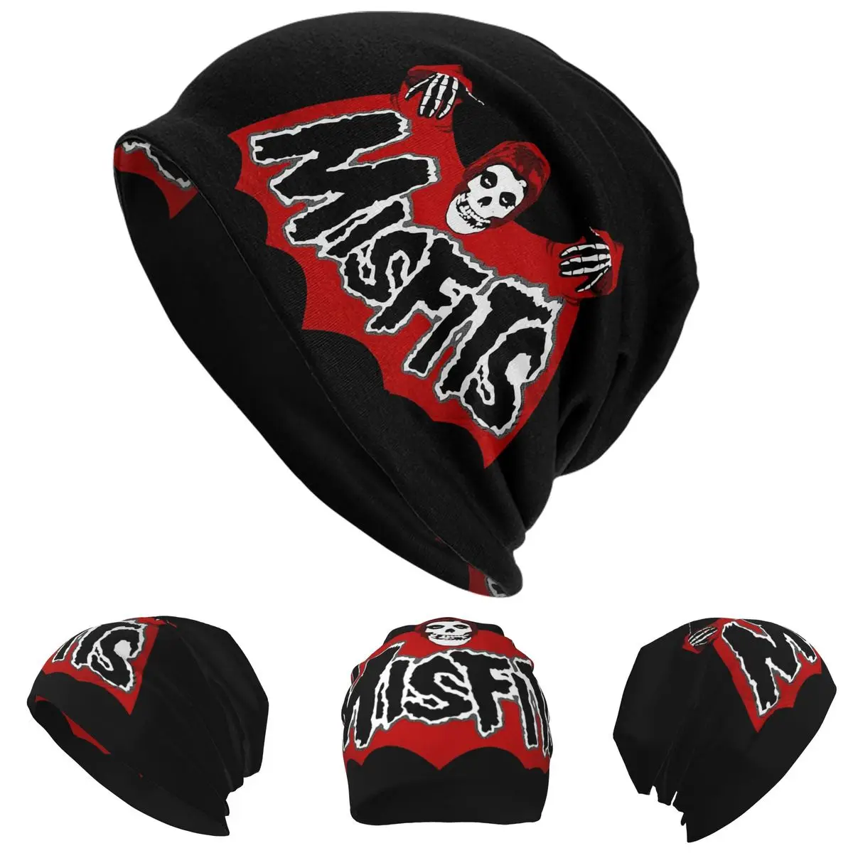 الخفافيش الجمجمة غير أسوياء الجمجمة شبكة Skullies قبعة حريمي دافئة الخريف الشتاء في الهواء الطلق قبعة محبوك بونيه قبعات للرجال النساء الكبار