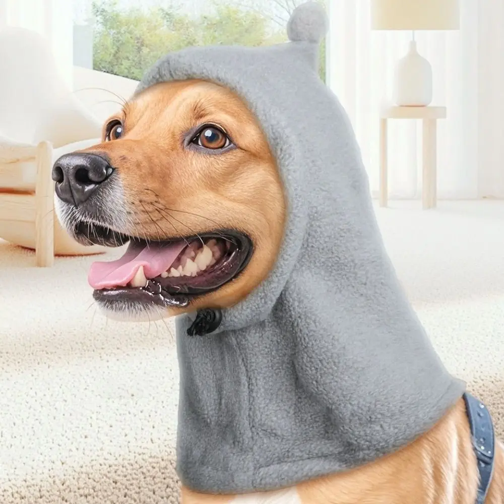 

Noise Reduction Dog Ear Covers Polar Fleece Hearing Protection Dog Calming Earmuff Adjustable Windproof and Warm