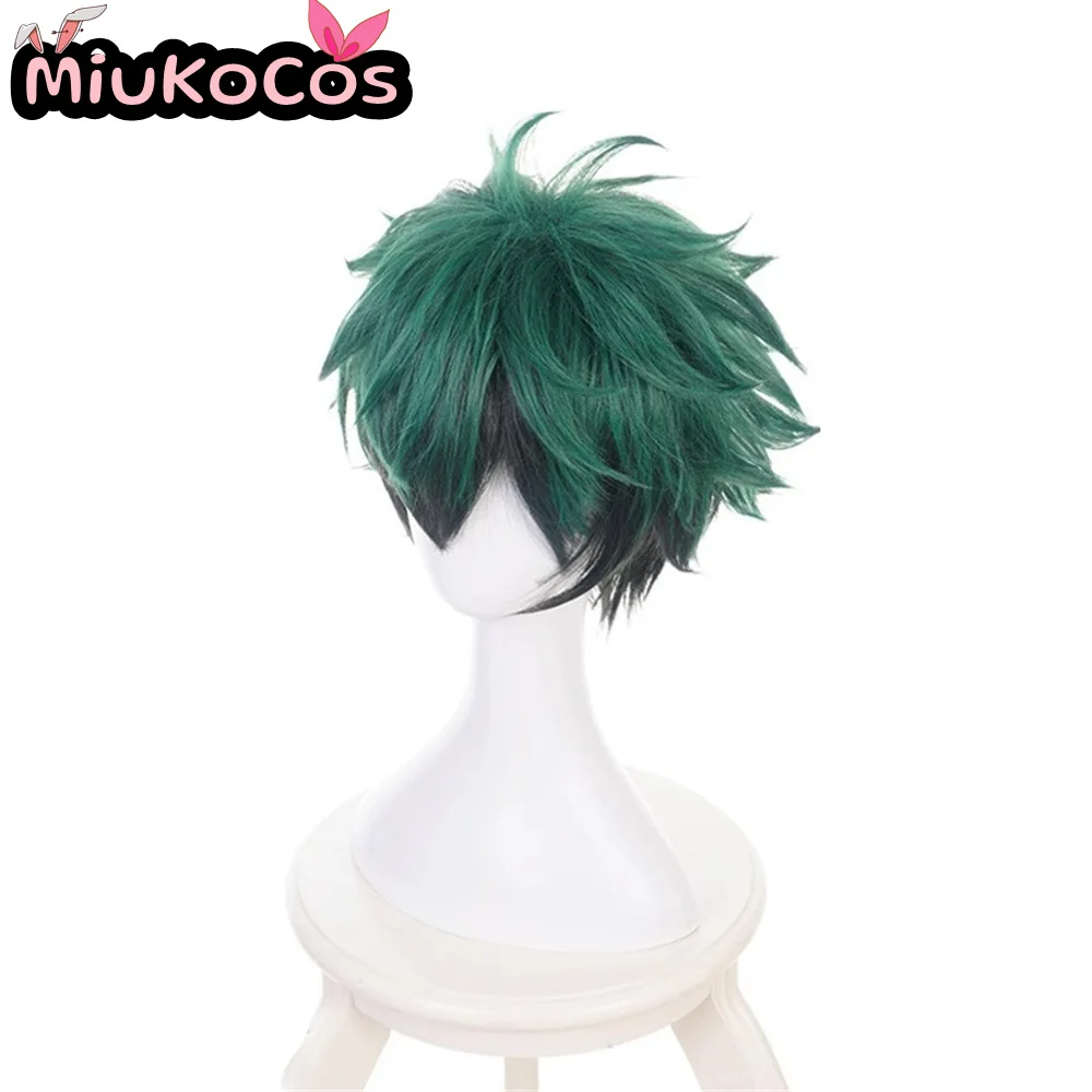 ในสต็อก Izuku Midoriya คอสเพลย์วิกผม MiukoCosplay อะนิเมะ My Hero Academia คอสเพลย์