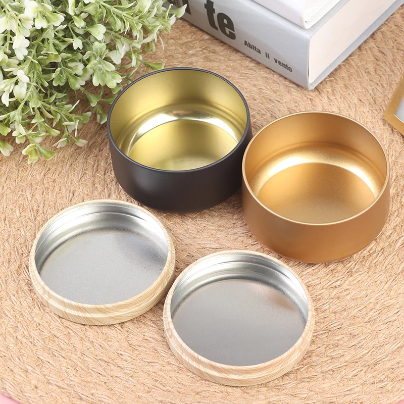 Luxury Candle Jars with Lid Bulk Round Candle Container Tins Empty Storage Box for DIY Salves Skin Care Beauty Samples