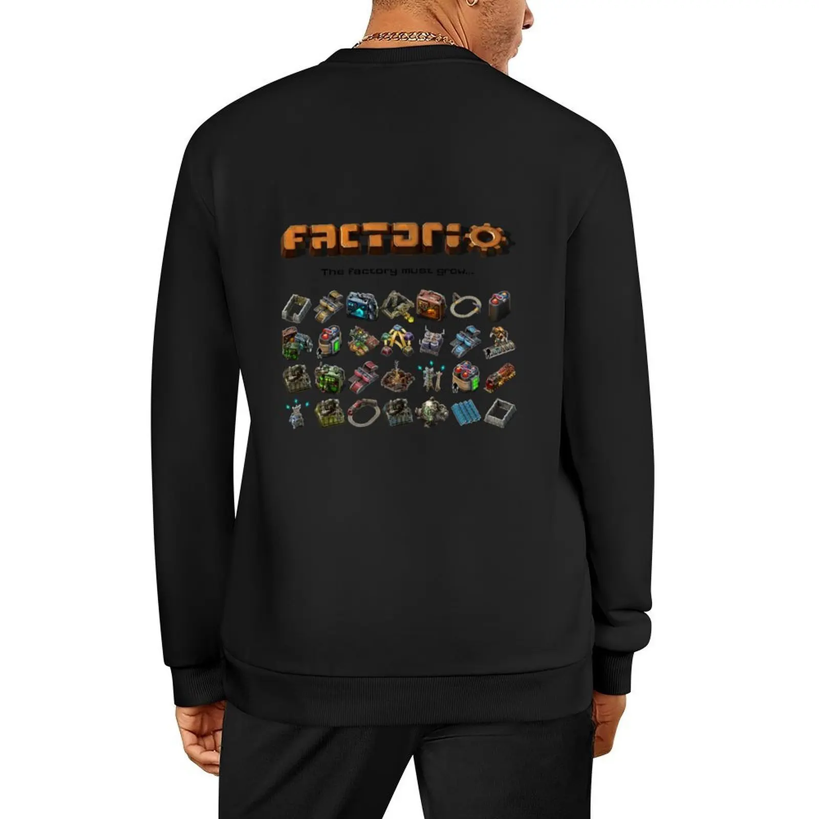 

Factorio, The factory must grow... Pullover tracksuit men men's clothing graphic t shirts men men wear sweatshirt