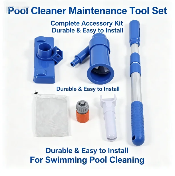 Aspiradora de Piscina Portátil Mejorada de 40 Pulgadas, Aspiradora de Chorro Subacuática para Piscina