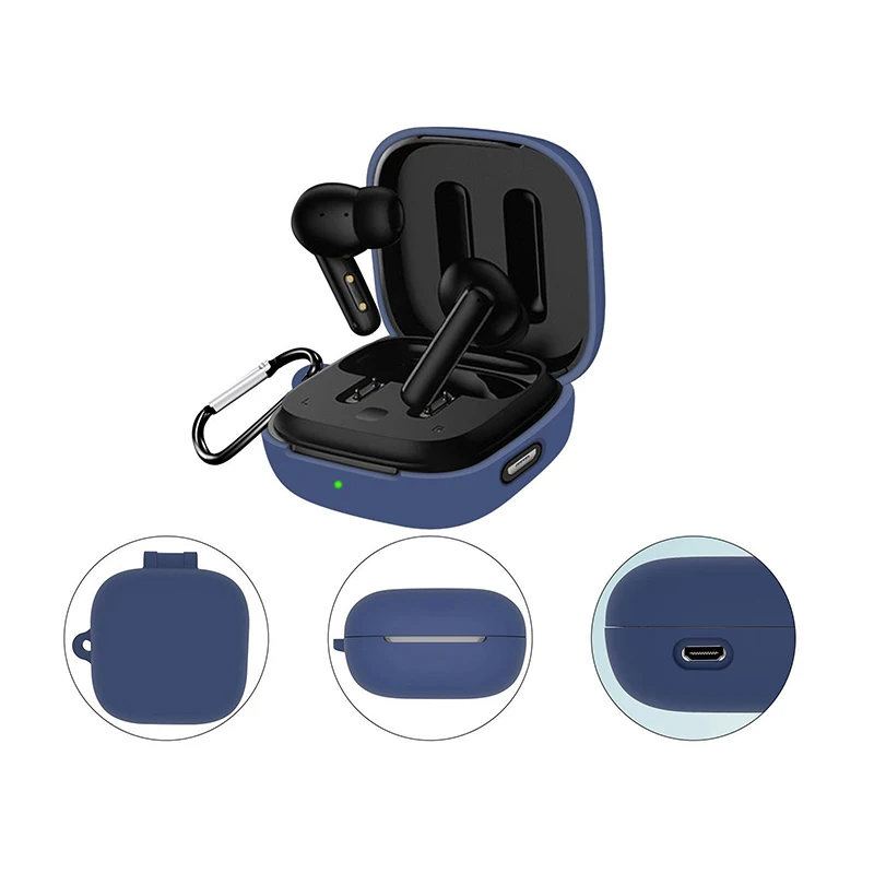 Estojo protetor sem fio, Soft Silicone Shell, Capa Dustproof para QCY T13