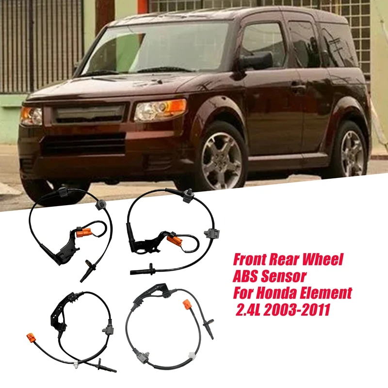Sensor de velocidad de rueda ABS para Honda Elements, 2,4 L, 2003-2011, 57450-SCV-A01, 57455-SCV-A01, 57470-SCV-A01, 57475SCVA01, 1 juego/4 piezas