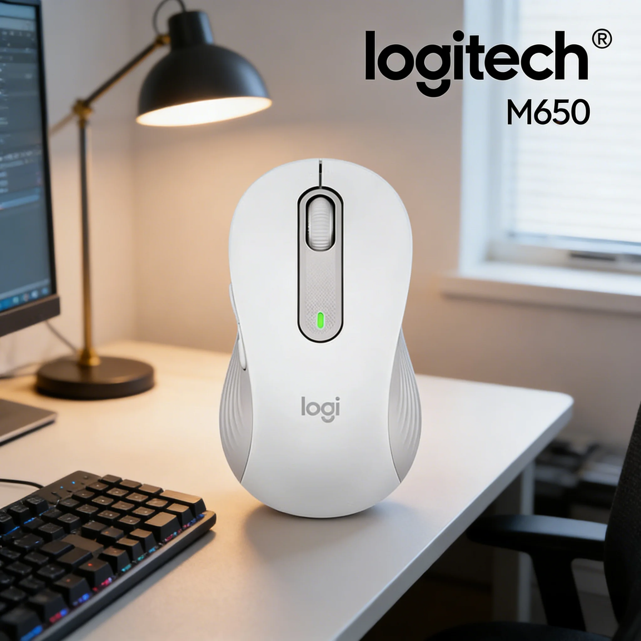 

Беспроводная мышь Logitech M650/M650L | Батарея на 24 месяца и бесшумное нажатие клавиш для офиса/библиотеки, эргономичный дизайн с умным колесиком, портативный