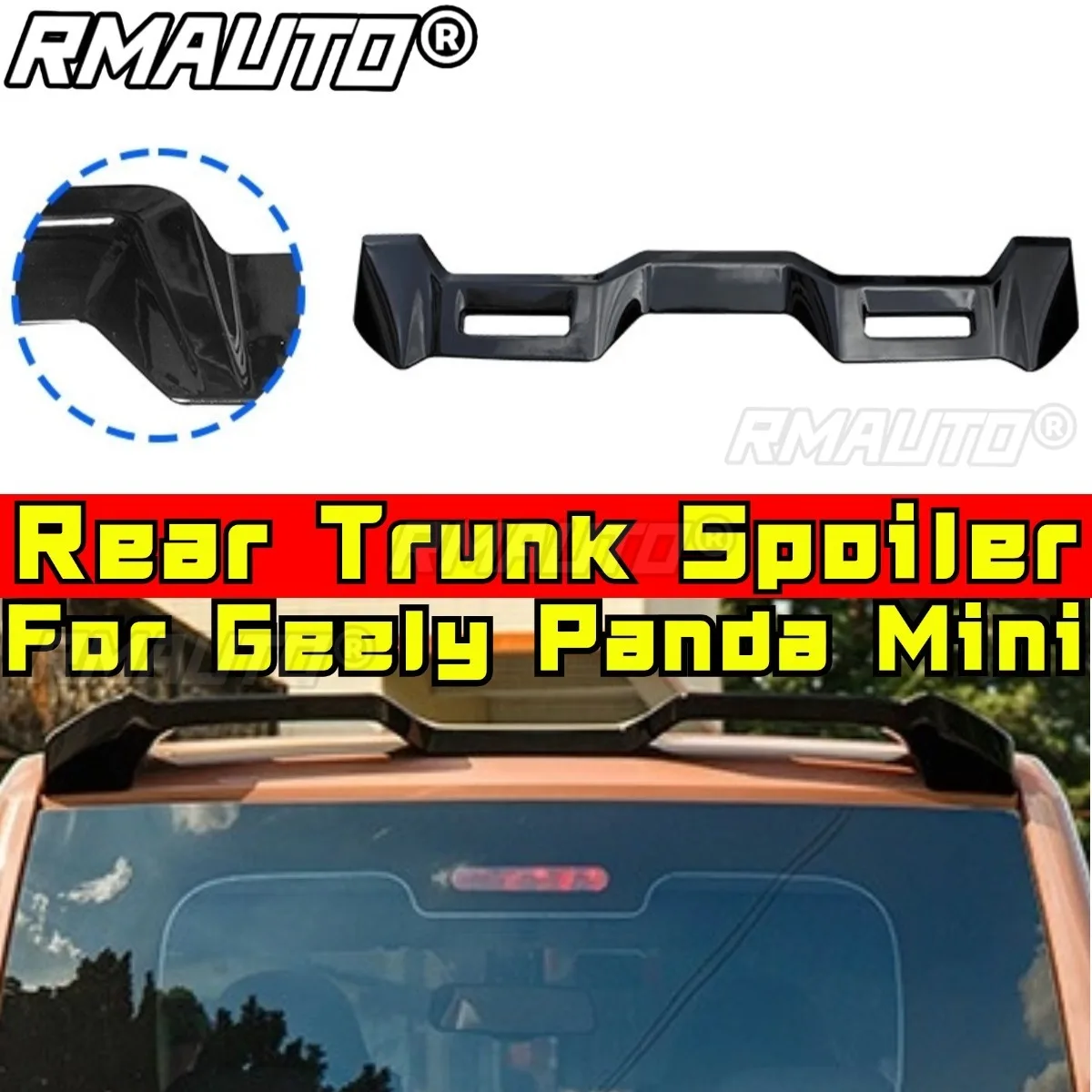 Car Rear Spoiler Wing Trunk Spoiler Trunk Wing Roof Spoiler Trunk SpoileBody Kit For Geely Panda Mini Exterior Accessories