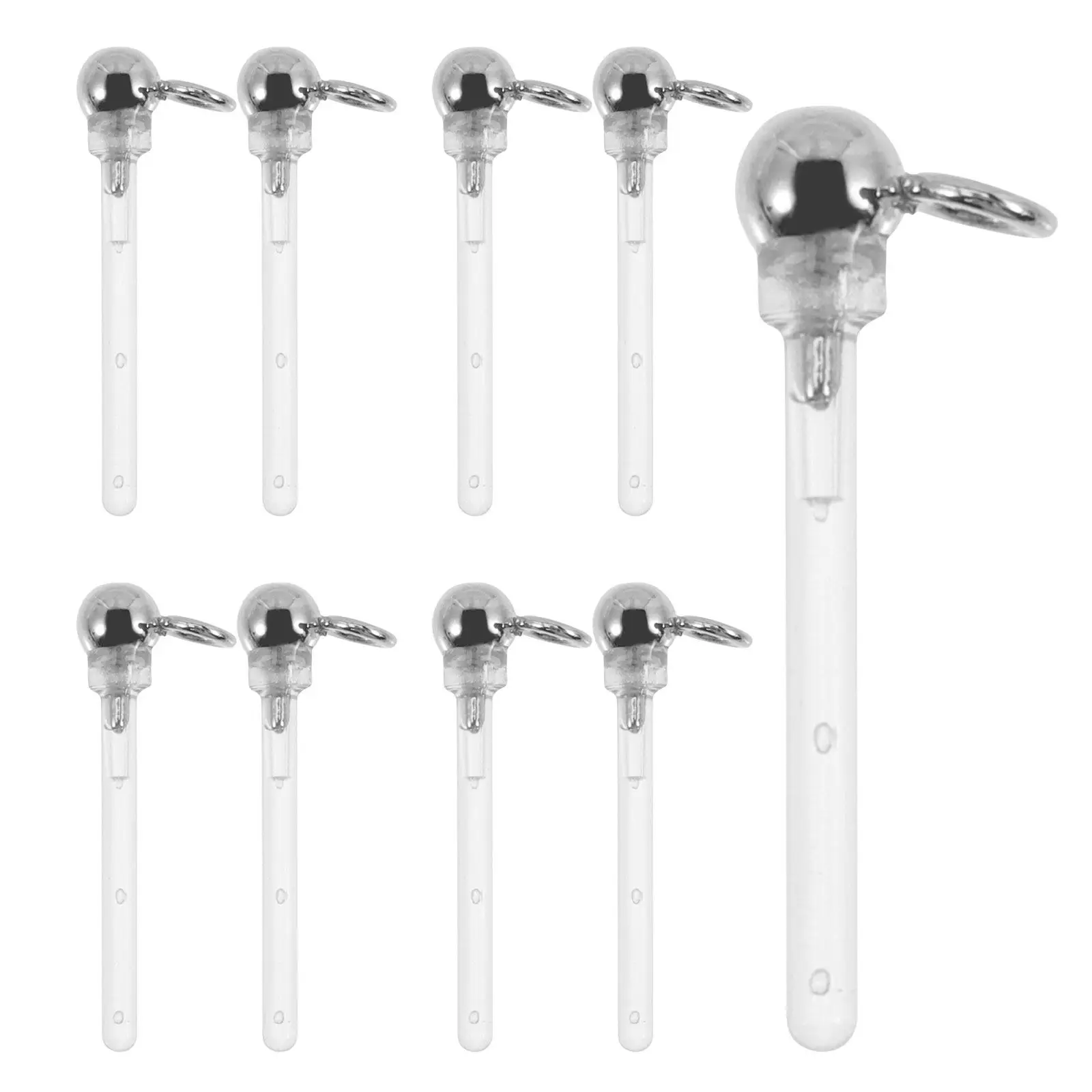 10Pcs Pierced Earring Sensitive Clear Resin Studs Lightweight Hypoallergenic Ear Protectors Invisible Earrings for