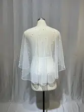 Wedding Bolero with Pearls and Long Back #3